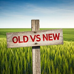 sign saying "old vs new"