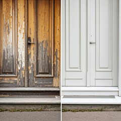 old vs new door