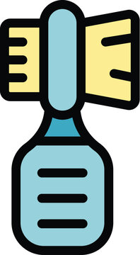 recommend clip art: Cleaning brush icon in modern filled outline style, suitable for hygiene related design projects