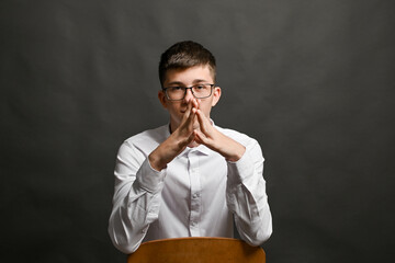 The young leader folded his hands in a steeple gesture.