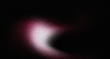 Modern pink white spot on black grainy background with empty space for design or text