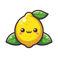 Fresh Fruit Still Life Vector, Lemon Silhouette Set, Delicious Fruits Clip Art Illustration