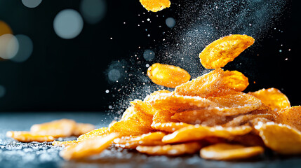Airfried plantain chips with sea salt, crunchy and naturally sweet, tropical snack idea