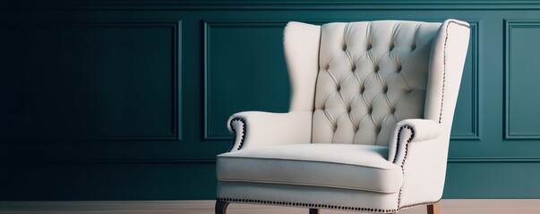 Elegant luxury armchair with detailed upholstery, providing exceptional support for refined living spaces.