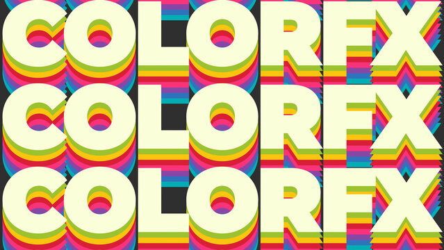 Colored Text Background with Ghost Trail Effect