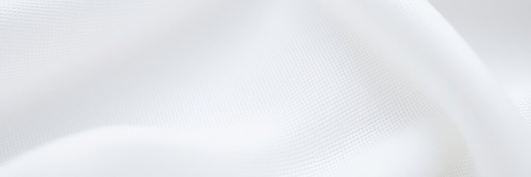 Close up shot of white viscose thread surface, showing intricate texture and detail, material, soft, textile industry