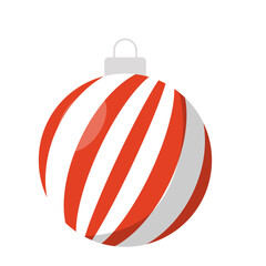 Christmas Bulb icon Isolated on White Background. Merry Christmas Decoration. Vector Graphic