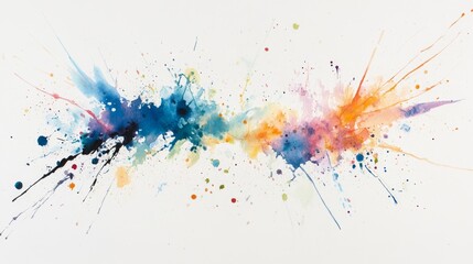 Obraz premium Abstract splatter painting, a colorful explosion of vibrant hues and dynamic texture