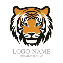 Tiger head logo, tiger, tiger logo, tiger face, icon fully editable vector logo template