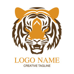 Tiger head logo, tiger, tiger logo, tiger face, icon fully editable vector logo template