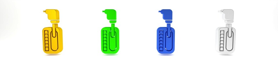 Colorful Gear shifter icon isolated on white background. Transmission icon. Minimalism concept. 3D render illustration