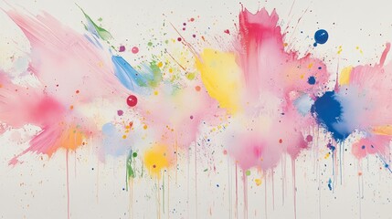 A colorful explosion of abstract art, painting of vibrant hues and dynamic textures