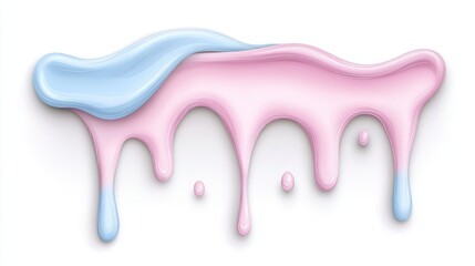 Naklejka premium Mesmerizing pink and blue liquid art, abstract dripping swirling design with vibrant colors