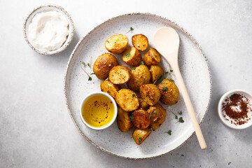 Baked baby potato with spices