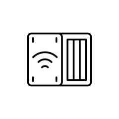 Network Attached Storage outline icons, minimalist vector illustration ,simple transparent graphic element .Isolated on white background