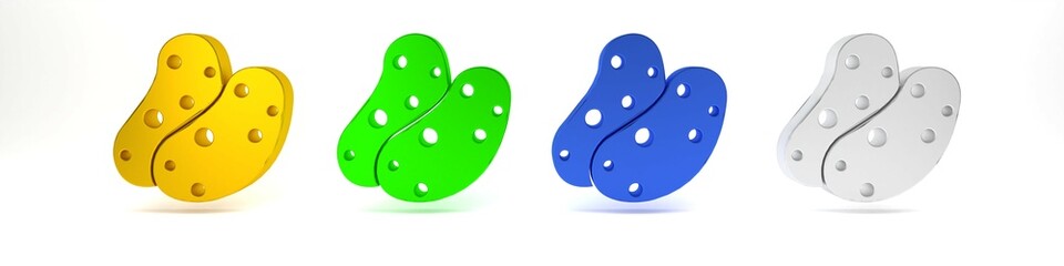 Colorful Potato icon isolated on white background. Minimalism concept. 3D render illustration