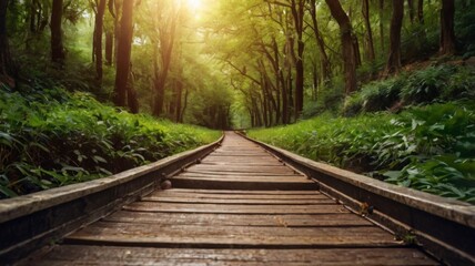 Obraz premium Blurry of road in the middle of asphalt road at sunset.Concept of planning and challenge or career path,business strategy,opportunity and change.New year 2022 or start straight concept.