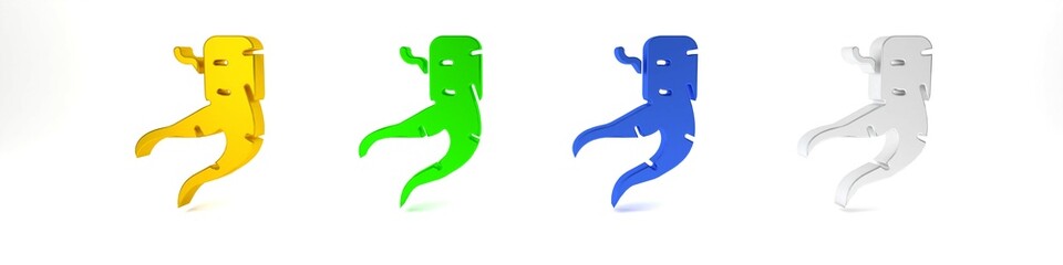 Colorful Ginger root icon isolated on white background. Minimalism concept. 3D render illustration