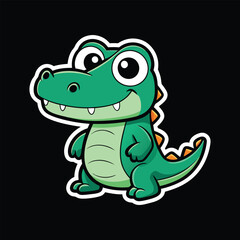 Obraz premium Crocodile wild animal vector cartoon sticker