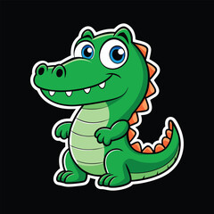 Obraz premium Crocodile wild animal vector cartoon sticker