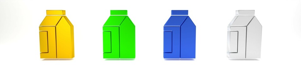 Colorful Bag of coffee beans icon isolated on white background. Minimalism concept. 3D render illustration