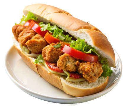 recommend clip art: Po boy hotdog, transparent background