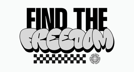 find the freedom style typography bible quotes Typography quotes streetwear graphic tee design templates	