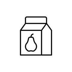 Pear juice outline icons, minimalist vector illustration ,simple transparent graphic element .Isolated on white background