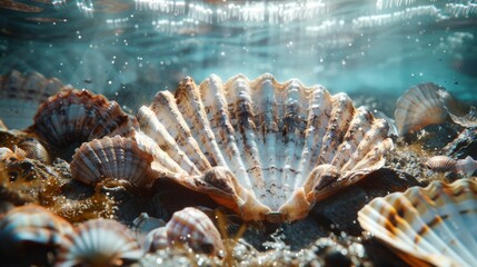Seashells Underwater Ocean Life Beach Treasures Marine Nature Seabed Beauty