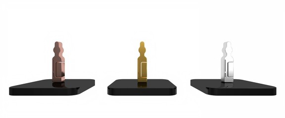 Colorful Pets vial medical icon isolated on white background. Prescription medicine for animal. Minimalism concept. 3D render illustration