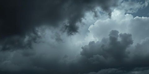 Obraz premium Dark storm clouds creating a dramatic sky texture, climate, weather, overcast