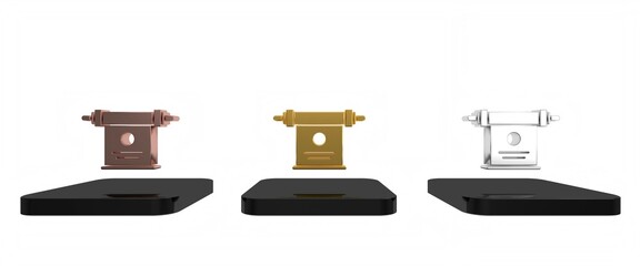 Colorful Magic scroll icon isolated on white background. Decree, paper, parchment, scroll icon. Minimalism concept. 3D render illustration