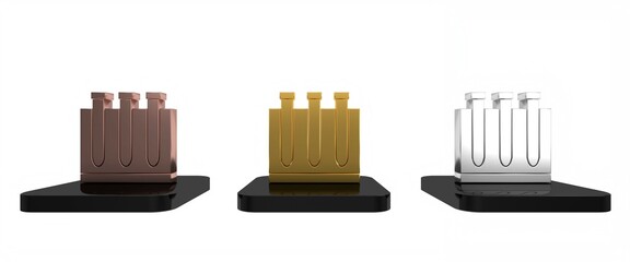 Colorful Blood test and virus molecule coronavirus icon isolated on white background. Coronavirus, COVID-19. 2019-nCoV. Minimalism concept. 3D render illustration