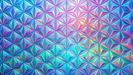 Fototapeta premium Geometric Pattern with Holographic Effect, holographic effect, innovative, neon, abstract