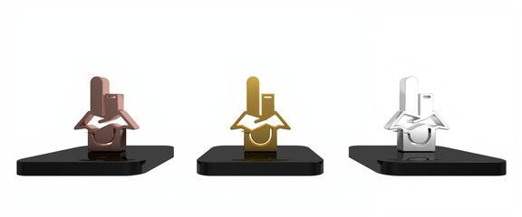 Colorful Chocolate bar icon isolated on white background. Minimalism concept. 3D render illustration