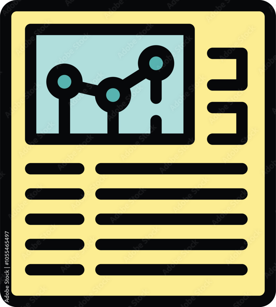 Poster marketing report is showing growing statistics with a line chart and text, perfect for business and 