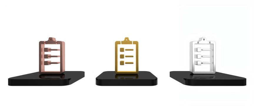 Colorful Grooming salon price list icon isolated on white background. Minimalism concept. 3D render illustration