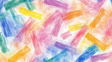 Fototapeta premium Rainbow Scribble chaotic drawing. Hand painted scrawl colourful background texture. Grunge kids freehand paint overlay