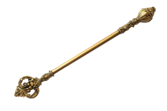 An ornate antique key with intricate designs, showcasing craftsmanship and historical elegance