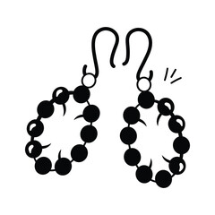 Grab this creatively designed earrings icon in modern style