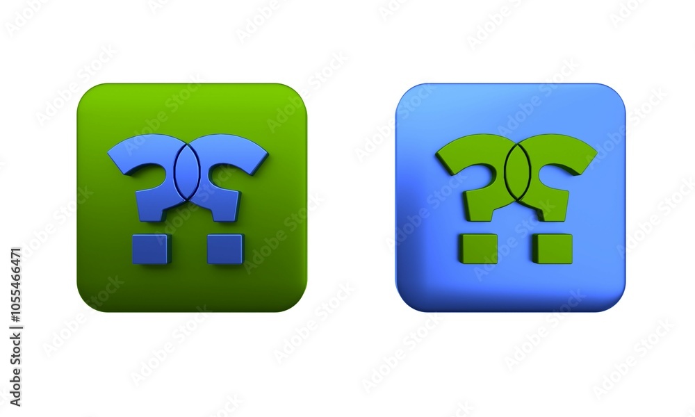 Poster colorful question mark icon isolated on white background. faq sign. copy files, chat speech bubble a