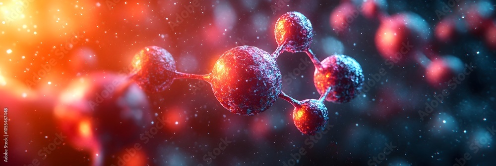 Aufkleber captivating atomic structures radiate cosmic brilliance in a futuristic digital art composition,show