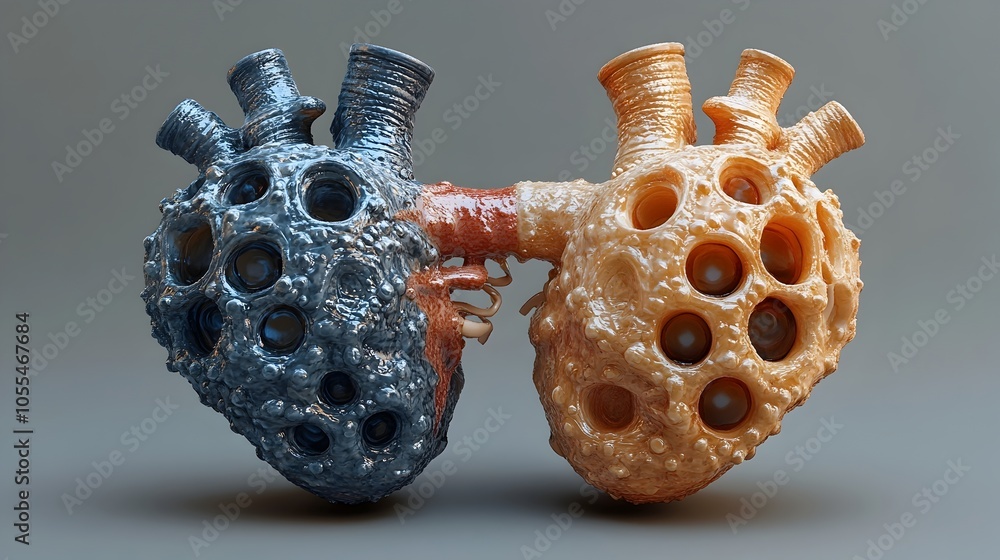 Fototapete captivating abstract images of intricate,vibrant microbiological structures and patterns,offering a 