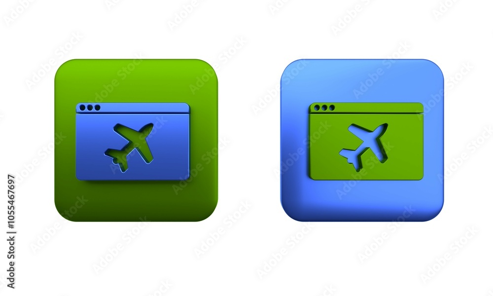 Aufkleber colorful website template icon isolated on white background. internet communication protocol. square