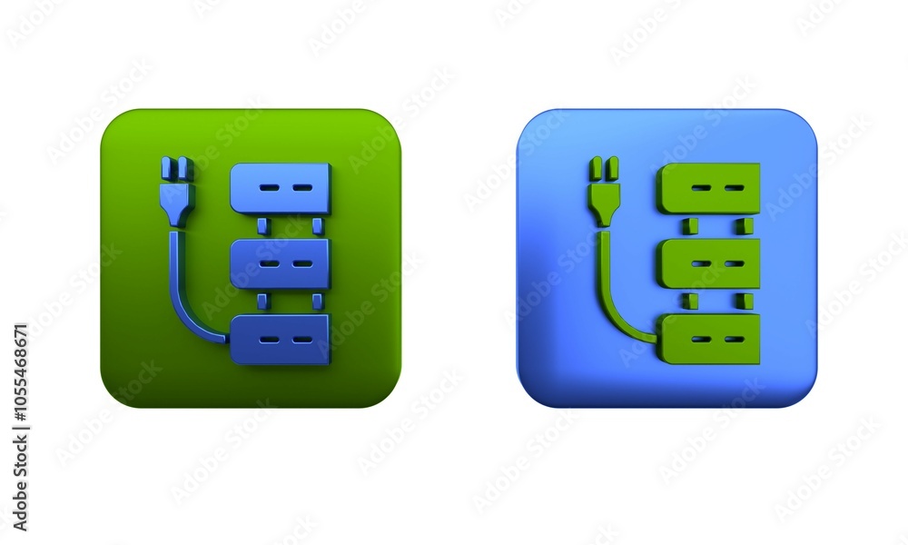 Poster colorful server icon isolated on white background. adjusting app, service concept, setting options, 