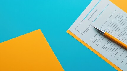 A textured form mockup on a colorful background invites design exploration