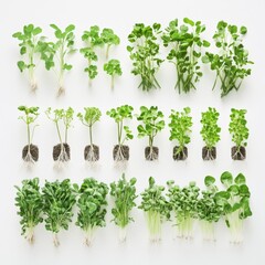 Fototapeta premium Fresh microgreens on white background