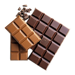 Fototapeta premium chocolate bar isolated on white