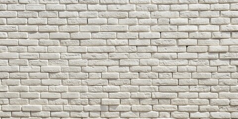 Obraz premium panoramic background of wide white brick wall texture from high angle view