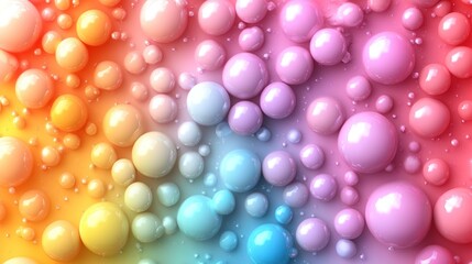 Abstract Colorful Pattern with Gradient Sphere Bubbles